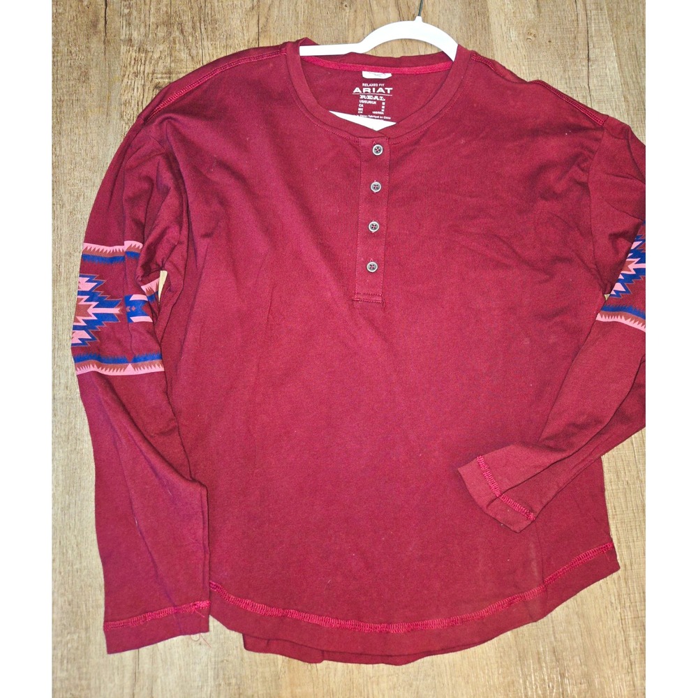 Ariat Real Relaxed Fit Long Sleeve Top Size M